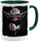 OM3® Musik Deejay DJ Yoda Kaffee-Tasse - Keramik Becher- Musikmotiv Musik - 11oz 325ml - Beidseitig Bedruckt - Grün