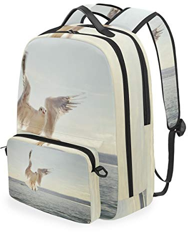 MONTOJ Flying Gull Above Sea Reisetasche mit Kreuztasche Campus Rucksack
