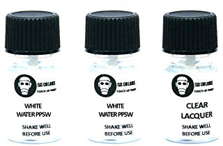 SD COLORS White Water PPSW Lackstift-Reparatur-Set, 15 ML, Pinsel mit Kratzabsplitterung, Farbcode PPSW White Water (Farbe + Lack)