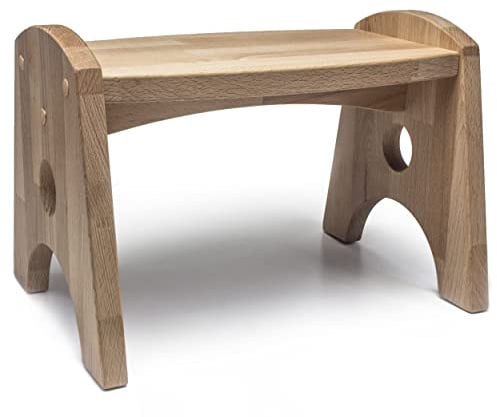 WoodBi Schemel für Kinder aus Holz, Kleiner Kinderschemel, Holzhocker aus Massivholz, Sitzhöhe 20cm