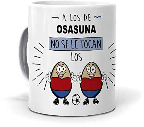 Taza Única del Osasuna | A los del Osasuna No Se Le Tocan Los ... | Frase para Aficionados | Idea de Regalo Original Fútbol | Nunca Se Rinde | Taza de Desayuno, Té o Café | Cerámica 350ML