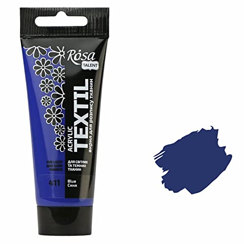 7 Artists Colore Tessuto Colore Per Tessuti Blu 60 ml | Colori Per Tessuti Permanenti | Vernice Per Tessuti | Colori Per Stoffa | Colori Tessuto Permanenti | Pittura Per Tessuti