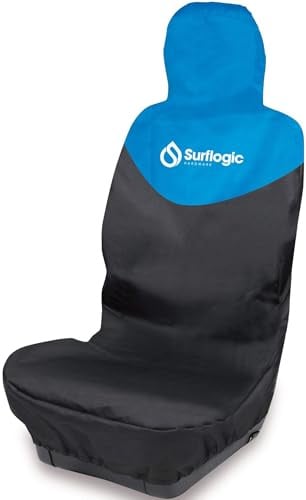SURF LOGIC Surflogic Car Seat Cover Single Black & Cyan Accessories, Adults Unisex, Multicolor (Multicolor), One Size