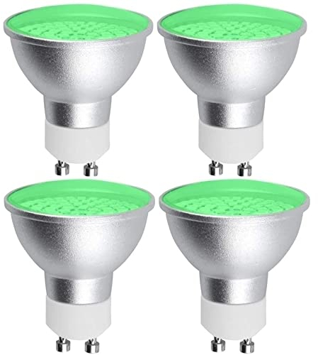 Bonlux Grüne LED Lampe, 5W GU10 Gefärbtes Spotlicht AC 220-240V 120 Grad Strahlwinkel 50W MR16 Halogenersatz für Wandwaschanlagen, Landschaftsbeleuchtung, 4 Stück