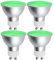 Bonlux Grüne LED Lampe, 5W GU10 Gefärbtes Spotlicht AC 220-240V 120 Grad Strahlwinkel 50W MR16 Halogenersatz für Wandwaschanlagen, Landschaftsbeleuchtung, 4 Stück