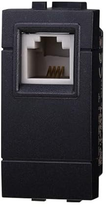 Connettore Telefonica Presa RJ11, Compatibile Con Bticino Living Light (Nero)