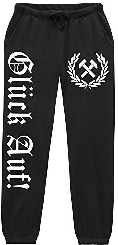 UGLYSHIRT Glück Auf Herren Jogginghose | Bergbau Kumpel Kohle Stahl Ruhrpott Hose