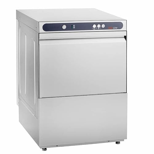 GastroHero ECOLINE-GSM54SLE Geschirrspülmaschine I 400 V Spülmaschine mit Laugenpumpe & Enthärter I Geschirrspüler für Gastronomie I Korbmaß 50 cm