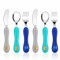 Lehoo Castle Couverts Enfant INOX 6 PCS, Ensemble de Couverts pour Bebe 2 x Fourchettes, 2 x Cuillères, 2 x Couteaux, Set Couvert Bebe pour Garçons Filles(Sirènes)