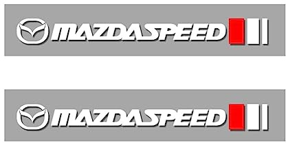 LICOME 2 Stück Auto Aufkleber für Mazda, Badge Emblem Aufkleber, Logo Abziehbilder Emblem Abzeichen Autoaufkleber Schriftzug Karosserie Emblem Zeichen Zubehör,A 12.5x1.5cm