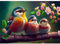 EOBROMD 5D Diamant Painting Bilder Erwachsene Süße Vögel, Tiere Diamond Painting, DIY Blumen Diamant Malerei Set für Wanddekoration 30x40 cm