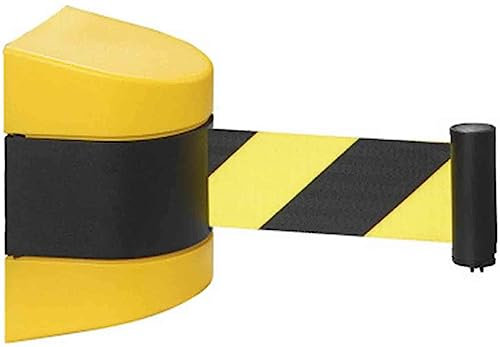 fUfIzU 3/5/10M Gurtabsperrung, Magnetische Wandhalterung, Magnetische Einziehbare Absperrung Mit ABS-Gehäuse, Automatische Verriegelungsfunktion, Einziehbare Gurtabsperrung,10M/32.8FT