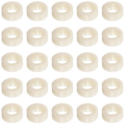 YOKIVE 500Stk Abstandshalter Unterlegscheibe ABS Rund Gerade Abstandshalter für M8 Schrauben | Verhindern Gelenk Verformung Ideal für Roboter Drohne (Beige ID 8.2mm AD 14mm L 5mm)