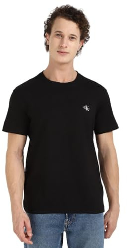 Calvin Klein Herren 2er Pack T-Shirts Kurzarm Monologo aus Baumwolle, Mehrfarbig (Ck Black/India Ink), XXL