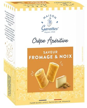 Maison Gavottes - kleine gefüllte Crêpes mit Comté - Nussfüllung - Millcrepes - 110g, Menge:1 Stück