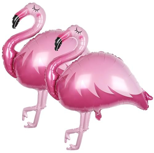 Ballon flamant rose XXL, 2 ballons décoratifs en aluminium flamant rose, ballon décoratif en aluminium flamant rose pour fête de mariage, décoration de fête flamant rose