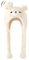 Loiahoer Plüsch Bär Hut Mütze mit Beweglichen Ohren,Lustiges Neuheit Weihnachtsgeschenke Karneval Cosplay Accessoires für Frauen und Mädchen,Beige