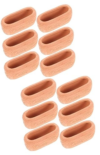 GARVALON 12stücke Mini Keramiktöpfe Aus Rotem Leichte Blumentöpfe Für Sukkulenten Und Pflanzen Für Garten Und Innenräume Wiederverwendbar Und Wetterbeständig