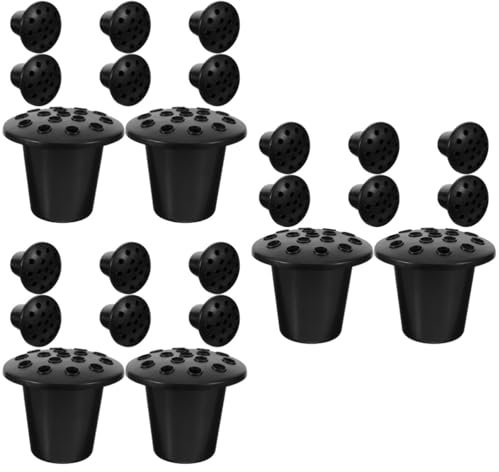 Kisangel Lot De 3 Pots De Fleurs Décoratifs pour Fournitures D'aménagement Paysager Pots De Fleurs Multi-Trous pour Cimetière pour Un Remplacement Facile des Fleurs 8 Pièces X 3