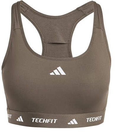 adidas Damen Techfit Bra, Earth Strata, M