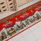 PETTI Artigiani Italiani - Tappeto Cucina Natalizio, Passatoia Cucina Natalizio, Tappeto Natalizio Cucina Antiscivolo e Lavabile, Tappeto per Natale 52x100 cm Villaggio di Babbo Natale, Made in italy
