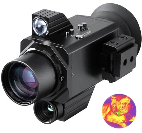SUZLAZYR 4K Thermal Imaging Night Vision Scope - HD+LR+Night Vision+Thermal Imaging 4 In 1, 0.01Ms Ultra-Low Latency, 12um 296×192 (60 Hz), 7X Magnification, Thermal Monocular for Night Hunting
