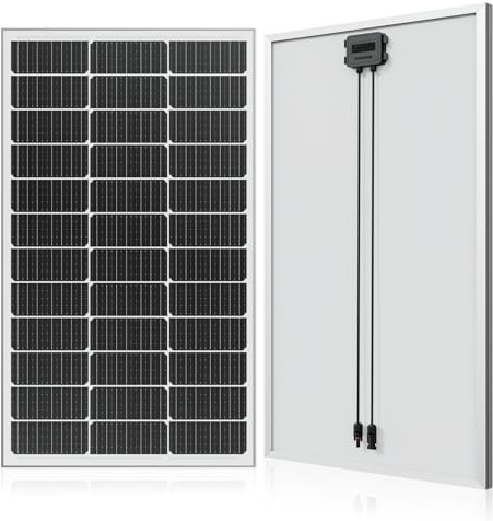 WERCHTAY 120w Solarpanel 12V Monokristallines Solarmodul, PV-Modul 24.3% Hoch-Effizienz solar panel für Wohnwagen Wohnmobile, Häuser, Balkone, Boote, Hausdach, Batterien und Off-Gri (120w)
