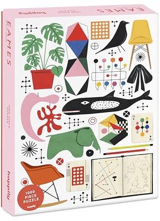 Eames 1000 Piece Jigsaw Puzzle for Adults | Premium 100% Recycled Board | Eames Retro 1000 Piece Puzzle for Adults | Retro Gifts | Happily Jigsaw Puzzles
