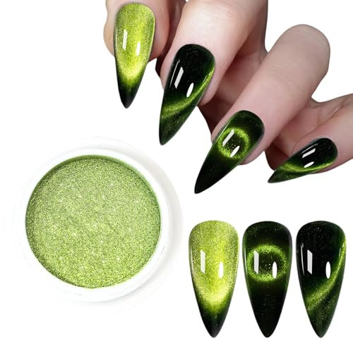 Nails Glitters Power Nails Powder 9D Cats Eye Powder Mirrored Effect Nails Powder Pigment Easy To Apply