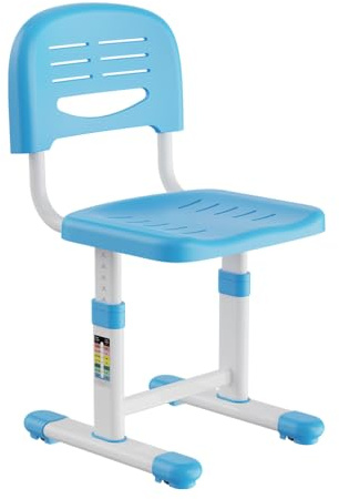 Spacetronik Schreibtischstuhl Kinder ohne Rollen, Kinderstuhl | Sitzhöhe 32-44 cm, Rutschfesten Füßen, Leicht zu reinigender, Ergonomische Rückenlehne