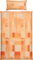 REDBEST Bettwäsche Single-Jersey Grafik Motive apricot-Terra Größe 40x80 cm / 135x200 cm - temperaturausgleichend, bügelfrei, mit Reißverschluss