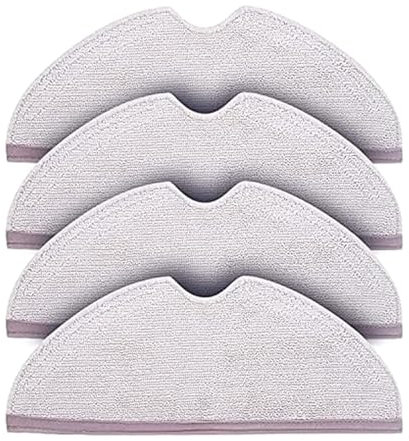 OCKSVOGF Paquete De 4 Mopas De Microfibra Compatibles con Roborock S6, S6 Pure, S6 MaxV, S5 MAX, S5, Repuesto De Mopa For Aspiradora Robot.