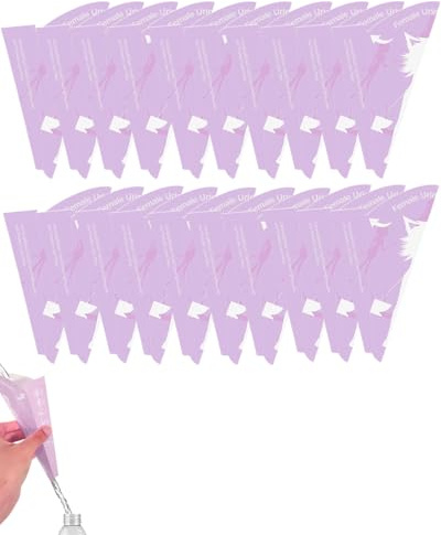 YAPKOLV 20 Pezzi Coni Pipi Donna Usa e Getta di Carta Viola per Urinare in Piedi, Imbuto Orinatoio Portatile per Viaggi, Campeggio, Gravidanza e Igiene
