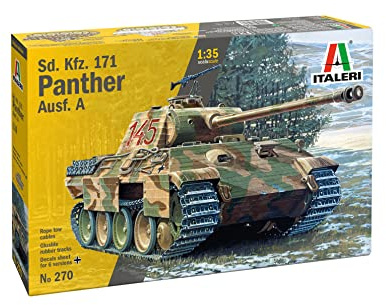 Italeri 0270S 1:35 Sd.Kfz. 171 Panther AUSF. A WA - Modellbau, Bausatz, Standmodellbau, Basteln, Hobby, Kleben, Plastikbausatz, detailgetreu