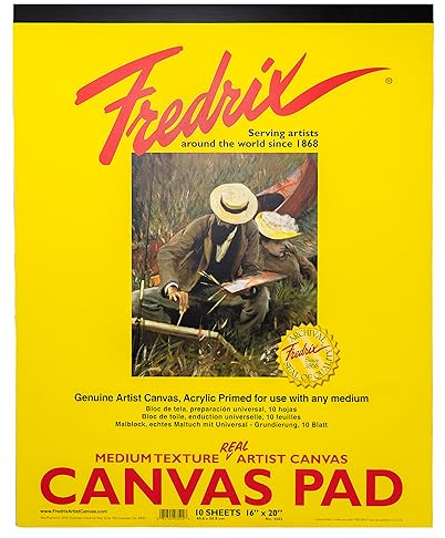 FREDRIX Creative Series White Canvas Pad, 16 x 20
