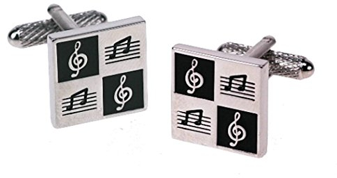 Noten Score Tabelle Manschettenknöpfe in Geschenkbox Musiker Orchester – Onyx-Art London CK780