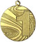pokalspezialist 10 Stück Medaille Gold aus Stahl, 40mm Durchmesser und 2 mm Höhe.