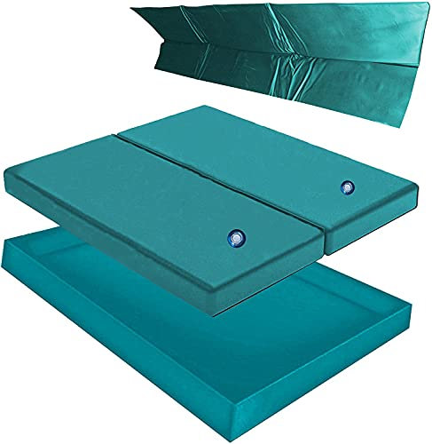 Hardside Wasserbetten Wasserkern Wasserbettmatratze Wasserbett Matratze DUAL DUO + Sicherheitswanne Auslaufwanne Wanne Standup Liner + Thermo Trennwand Thermotrennwand 180 x 200 cm (200 x 220 cm F0 + F5)