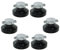 SPARES2GO Perillas de control de llama de gas compatibles con estufas, horno de casa nuevo, cocina, cocinas (negro y cromado, paquete de 6)