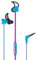 Vivanco SPX 60 In-Ear Sport-Kopfhörer mit Mikrofon, Headset, Ohrhörer für Smartphone, Handy, MP3-Player, IXP4 spritzwassergeschützt, mit Fernbedienung und 3,5 mm Winkelstecker pink blau