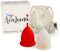 2 AvaLoona Menstruationstassen aus medizinischem Silikon - hygienisch, nachhaltig, antiallergen und vegan - Doppelpack (groß, Erdbeere, 2 Menstruationskappen)