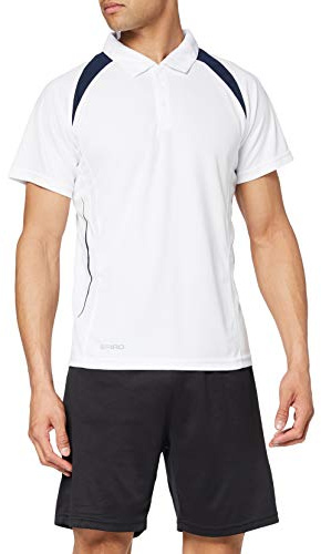 Spiro Team Spirit Polo Herren Poloshirt , Weiß (White/Navy 052) , XXX-Large
