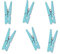 PartyDeco KLD-011J-KARTON - Set 20 Mini Mollette Decorative per Regali Battesimo, Azzurro