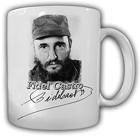 Fidel Castro Unterschrift Máximo Líder Kuba viva Revolutions Tod - Tasse #19648