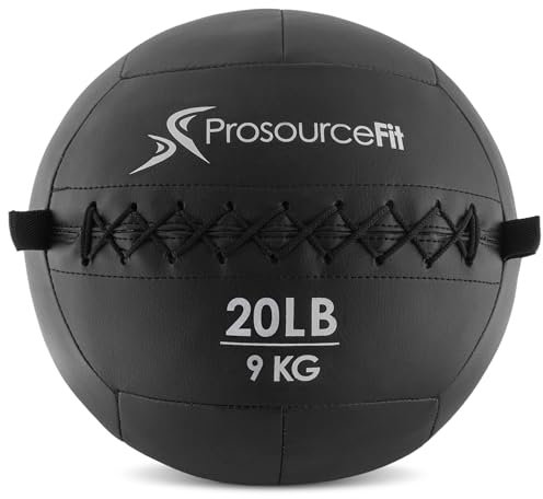 ProsourceFit Soft Medicine Balls, Wall Balls and Full Body Dynamic Exercises, Color-Coded Weights: 6, 10, 14, 20 lb.