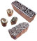 Indisch Designs Paisley und Rand Holz Blöcke Drucken Stempel (Set von 5)