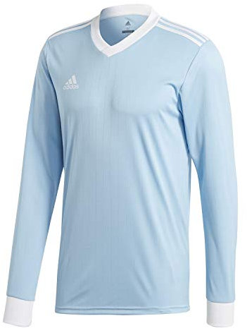 adidas Men's Tabela 18 Long Sleeve Jersey, Clear Blue/White, S UK