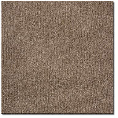 casa pura Teppichfliesen Vienna selbstliegend | hochwertiger Bitumen Rücken | strapazierfähiger Bodenbelag für Büro und Gewerbe | je 50x50 cm (Dunkelbraun - 4 Stück = 1qm)