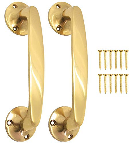 2X Polished Brass 5/125mm Pulls - Victorian Heavy Duty Cabinet/Cupboard Door Handles