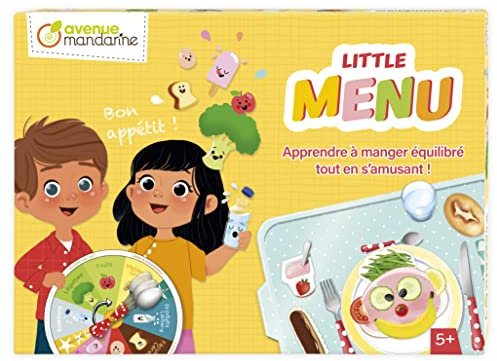 MY MANDARINE JS004C - Brettspiel / Lernspiel, Little Menu, pädagögisch, ab 5 Jahren, Gesund Essen, 1 Box